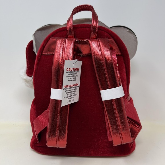 disney mini backpack 2019 Loungefly Disney Parks Mickey Mouse Santa Mini Backpack Women Red Christmas  2019